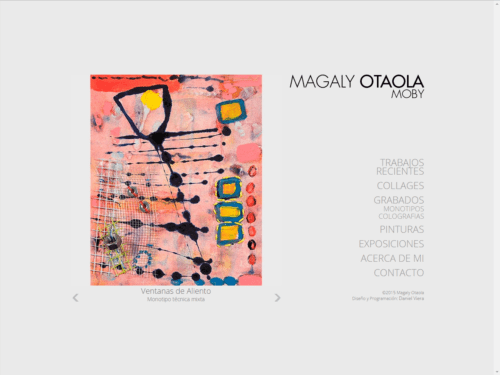 Magaly Otaola | MOBY | Portafolio de la artista plástico Magaly Otaola (aka: moby) elaborado en HTML con Wordpress