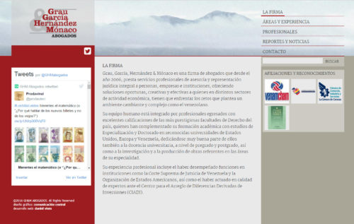 GHM Abogados | Grau, García, Hernández & Mónaco is a law firm. Responsive website developed for WordPress with bootstrap, designed by Comunicación Central